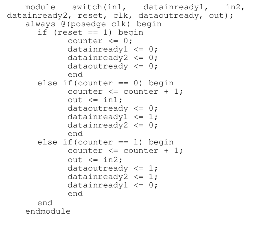example verilog code